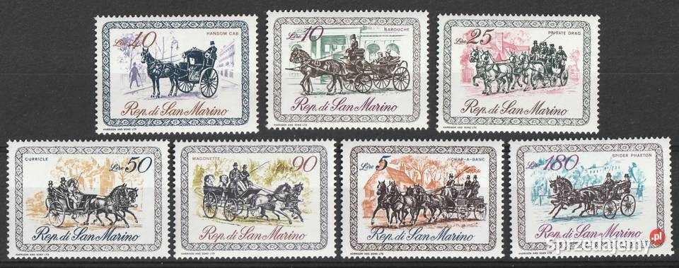 SAN MARINO POWOZY 1969 CZYSTE Łódź