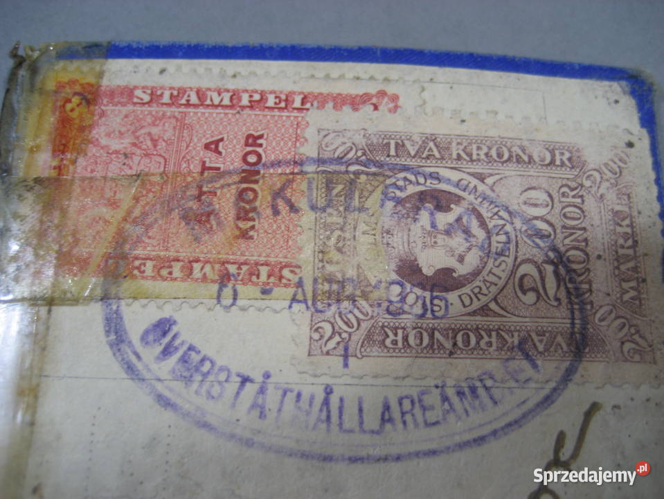 Szwedzkie Prawo Jazdy z 1936 roku mazowieckie