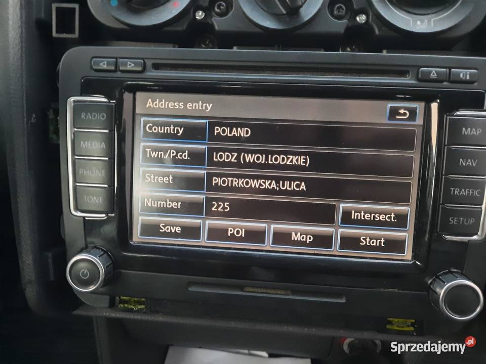Radio Rns510 do grupyVW NAWIGACJA Z KODEM Sprzęt audio fabryczny