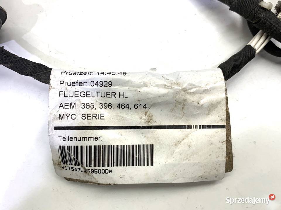 WIĄZKA DRZWI TYŁ PRAWY VW TRANSPORTER T6