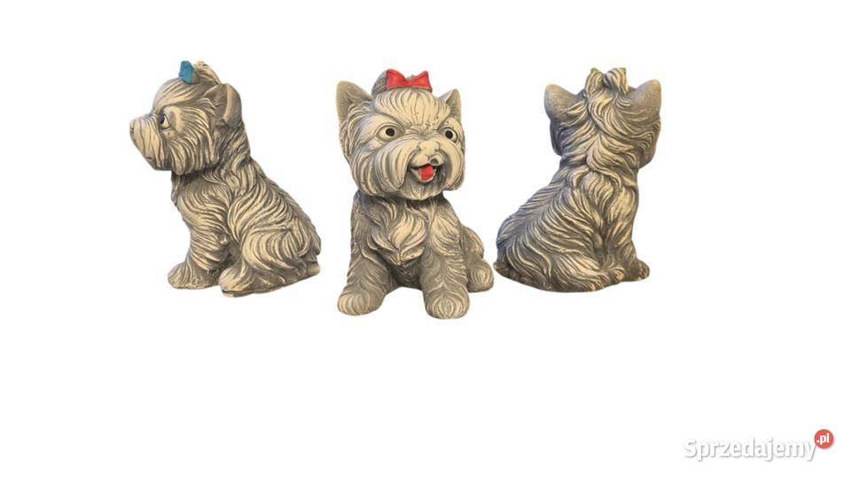 Piesek z gipsu odlew psa York