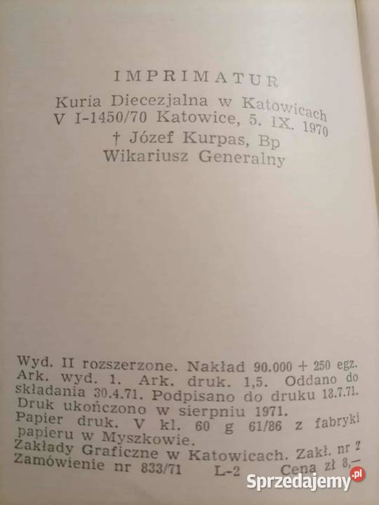 Obrzędy Mszy Świętej 1971 Wałbrzych