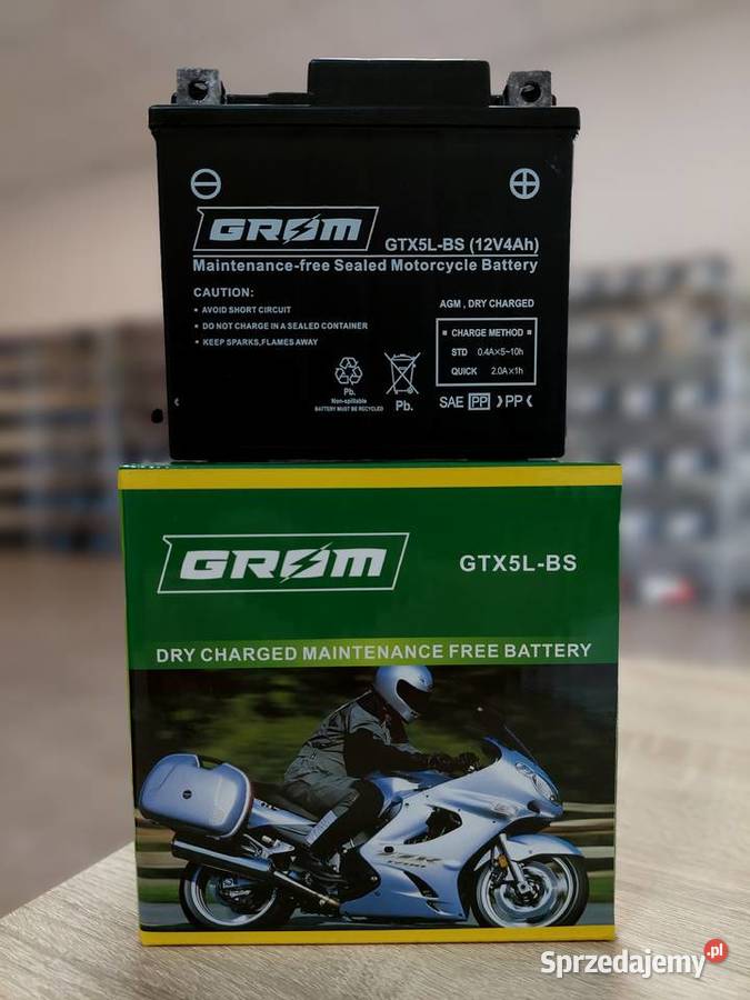 Akumulator motocyklowy GROM GTX5LBS YTX5LBS 12V Sosnowiec