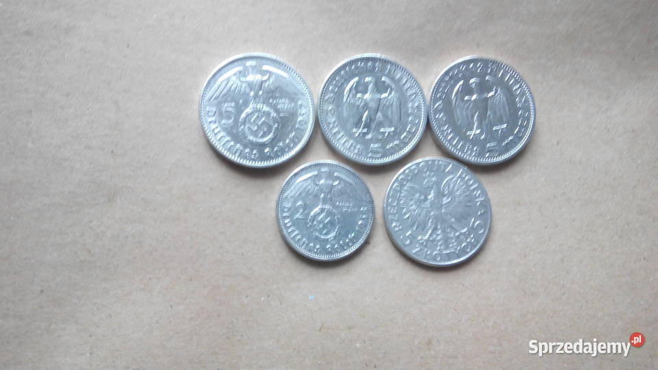 Sprzedam zestaw monet srebrnych 5marek2 i 5 Numizmatyka Kolekcje wielkopolskie Godziesze Małe