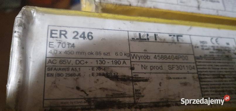 Elektrody er246 Pakość