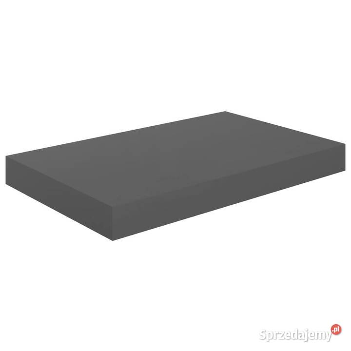 Półki ścienne 4 szare wysoki połysk 40x23x38 MDF