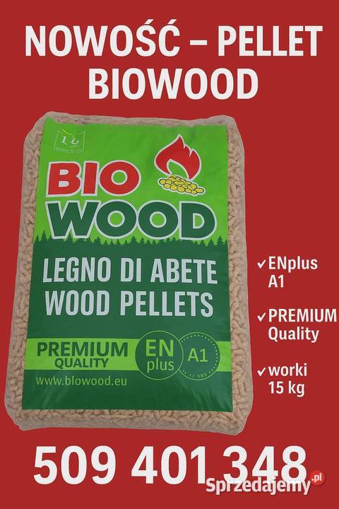 Pellet Biowood worki 15 Opał Ostrołęka
