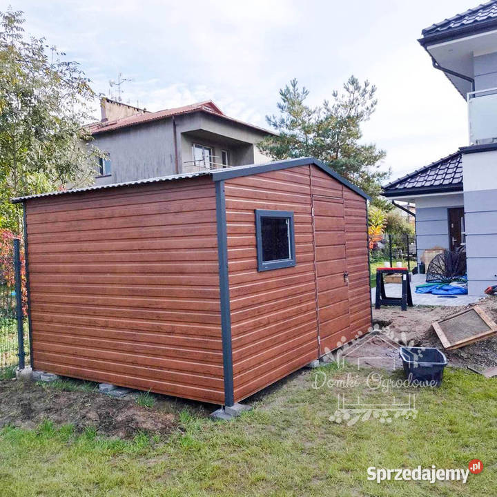 SCHOWEK DOMEK OGRODOWY 5mx 3m DWUSPAD drzwi okno Włocławek