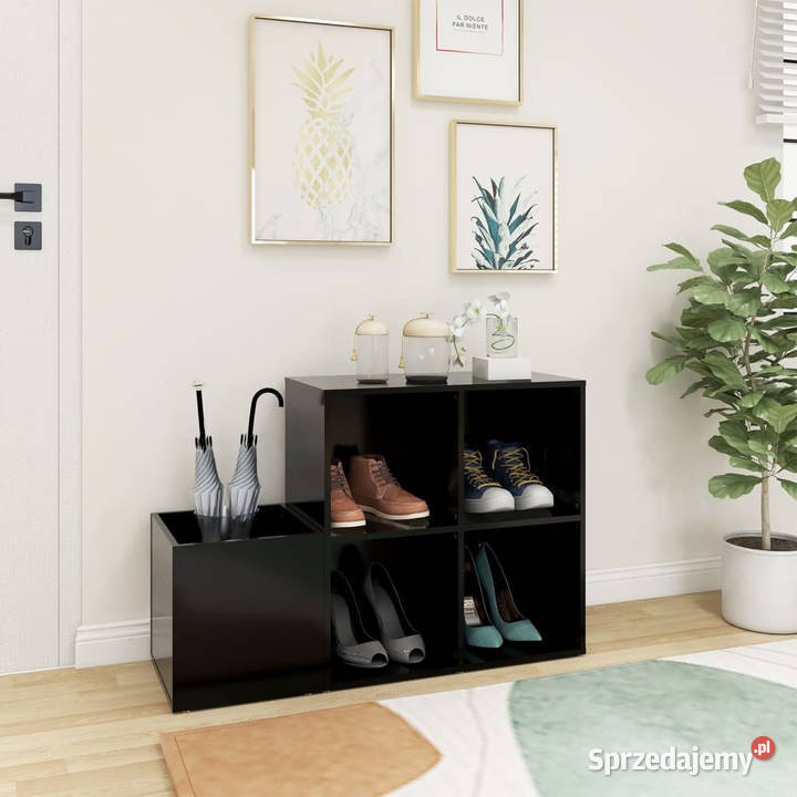 Szafka na buty czarna 105x355x70 materiał Warszawa