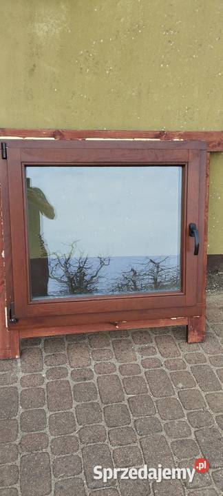 Okno z ramą i okiennicą PVC otwierane uchylne Pyzdry sprzedam
