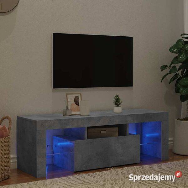 vidaXL Szafka pod TV z oświetleniem LED szarość mazowieckie