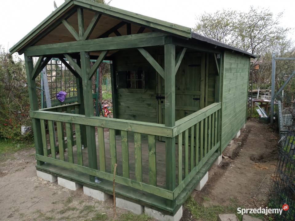Domek narzędziowy z tarasem domek ogrodowy 3x3 Płock