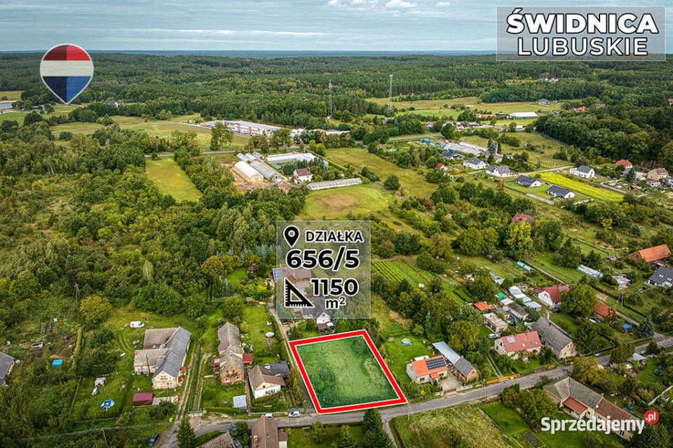 Działka budowlana 1150 m Zielonej Góry Świdnica