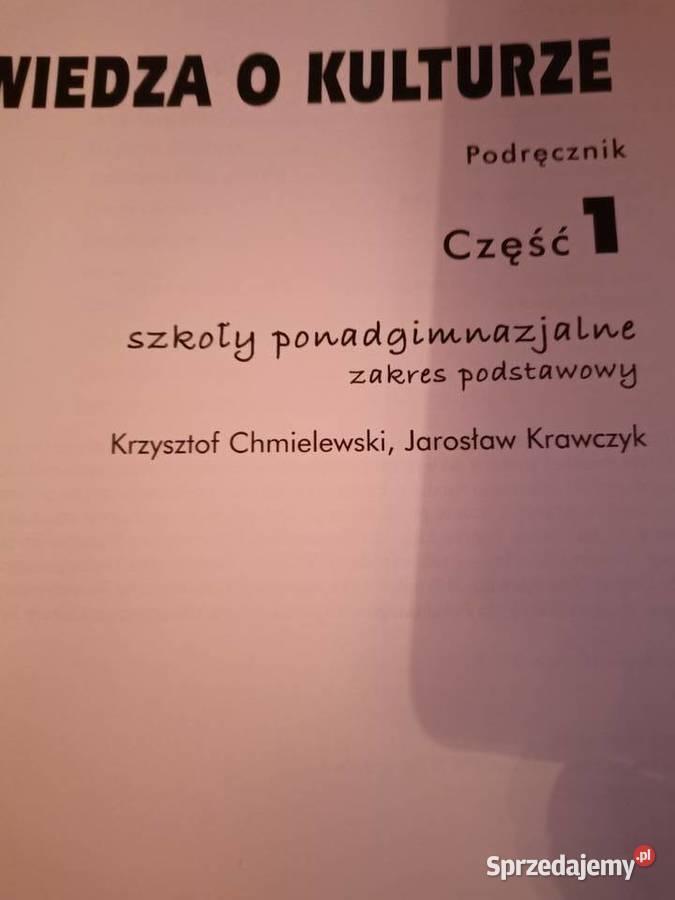Wiedza o kulturze 1 pwn książki Warszawa mazowieckie sprzedam
