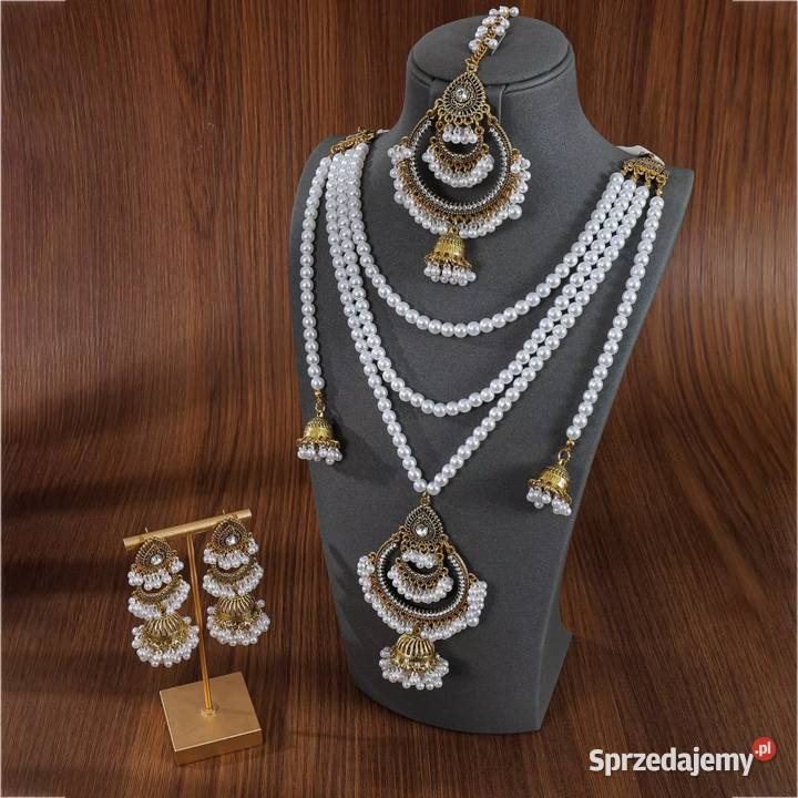 Orientalny komplet biżuterii naszyjnik kolczyki Szczecin