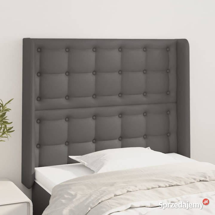Zagłówek uszak szary 103x16x118128 sztuczna Warszawa sprzedam