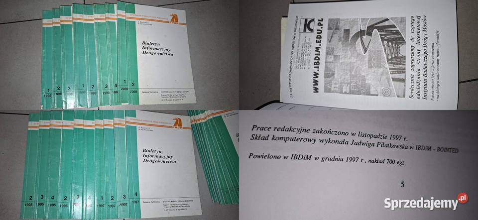 Biuletyn Informacyjny Drogownictwa 19922000 Antykwariat Leszno sprzedam