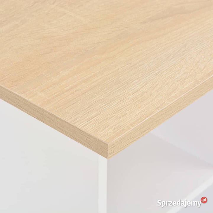 Stolik barowy biel i dąb sonoma 60 x 60 x 110