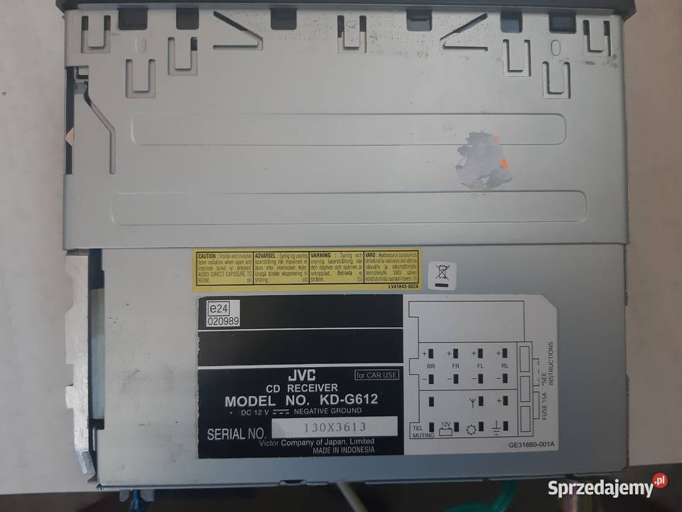 Sprzedam radio samochodowe JVC KDG612 MP3 Bełżyce sprzedam