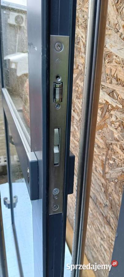 Drzwi aluminiowe dwuskrzydłowe 160x230 kpl nowe