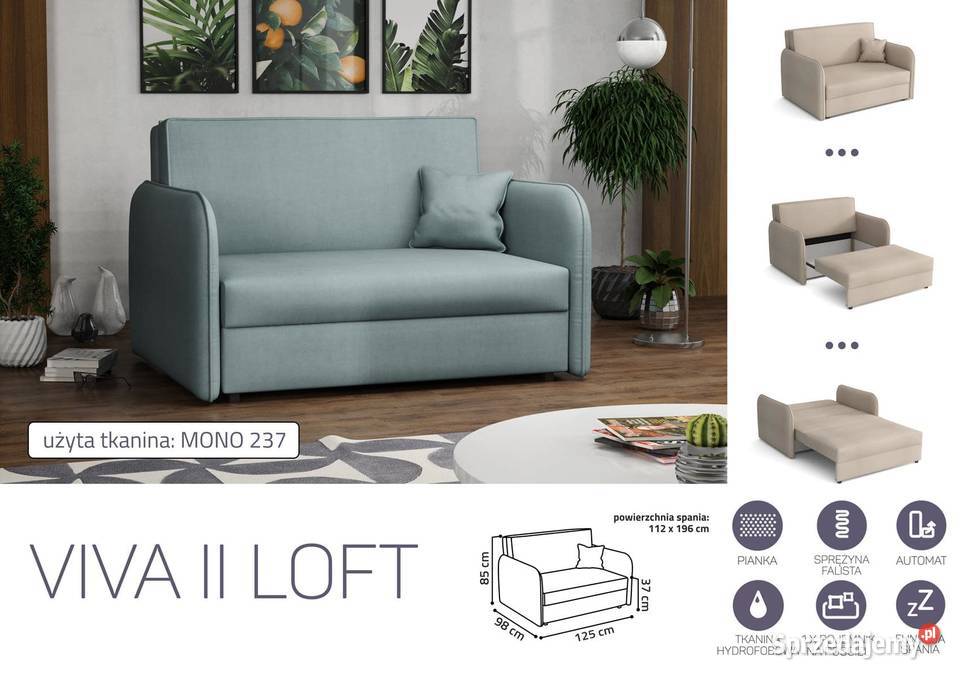 SofaKanapa Viva II Loft Darmowa dostawa Wieruszów