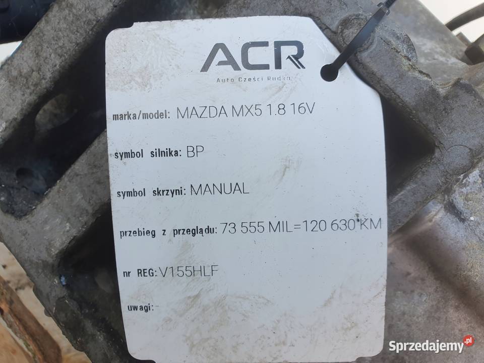 Mazda MX5 MX5 18 16V SKRZYNIA BIEGÓW manualna Skrzynie biegów manualne