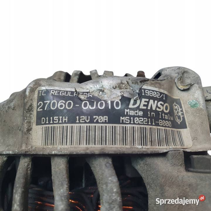 ALTERNATOR Toyota Yaris 10 B 1SZFE 270600J010 lubelskie Chełm