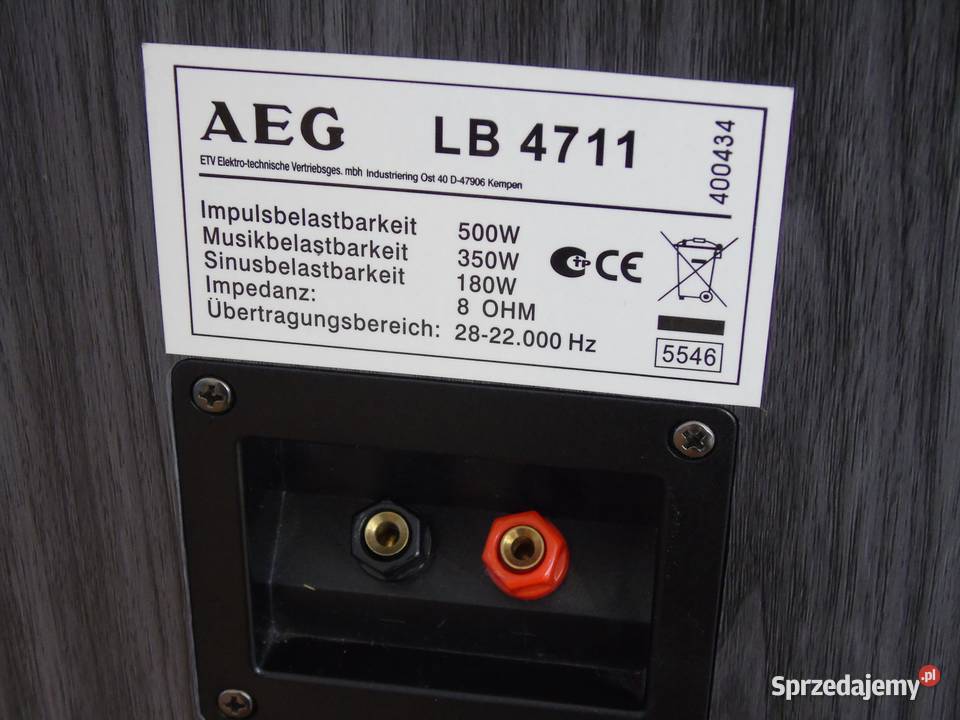 Mocne i ładne kolumny AEG 2 x 500 wat DOSTAWA podkarpackie sprzedam