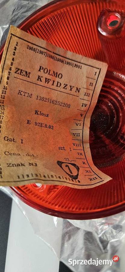 1980 12ZEM Polmo KwidzyńNowy oryginałKlosz lampy Gorzów Wielkopolski
