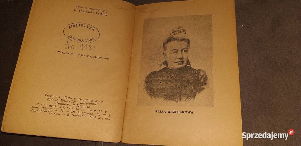 Maria Zmigrodzka Eliza Orzeszkowa sprzedam