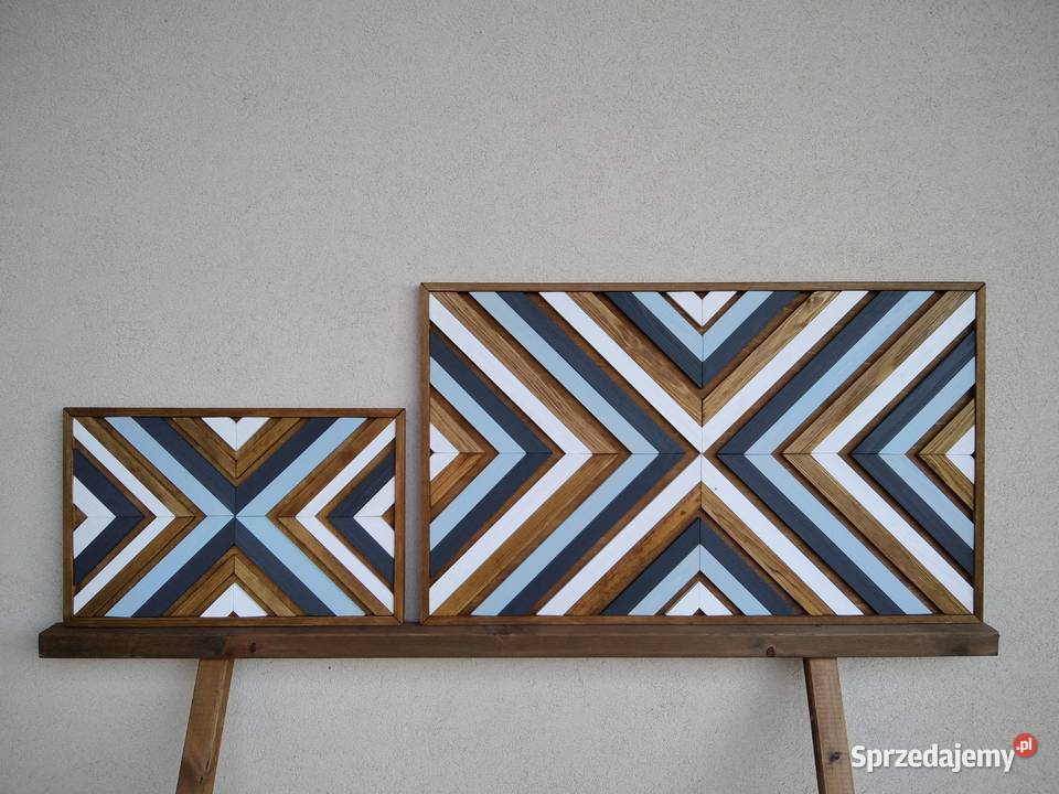 Obraz mozaika dekoracja drewno 89 x 54 Gdynia sprzedam