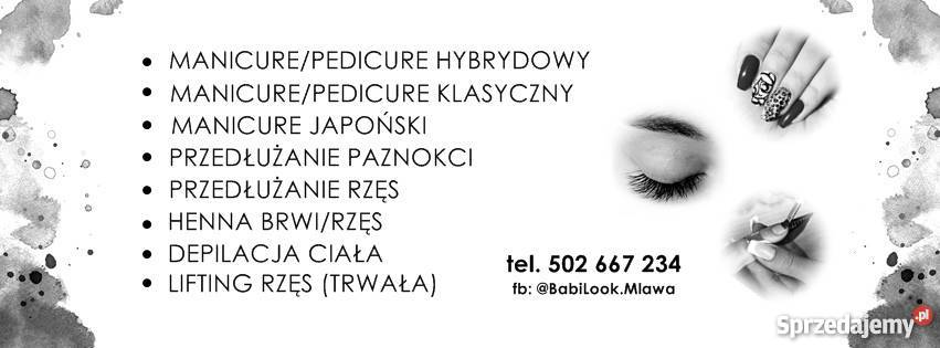 Paznokcie hybrydowe przedłużanie rzęs MŁAWA zdrowie
