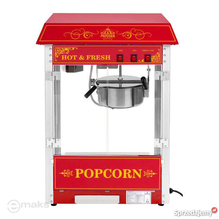 Maszyna do popcornu na kołach wózek czerwona FV śląskie Częstochowa