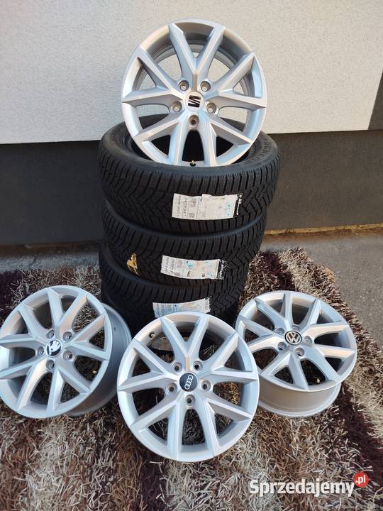 A132 KOŁA ALUFELGI Nowe 5x112 16 20555R16 Vw Opony i felgi Bąków