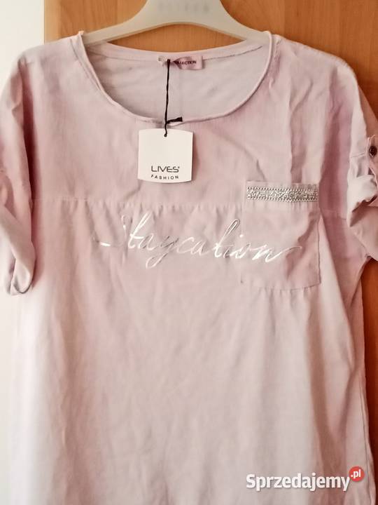 Bluzka włoskapudrowy róż różowy Odzież damska Łódź