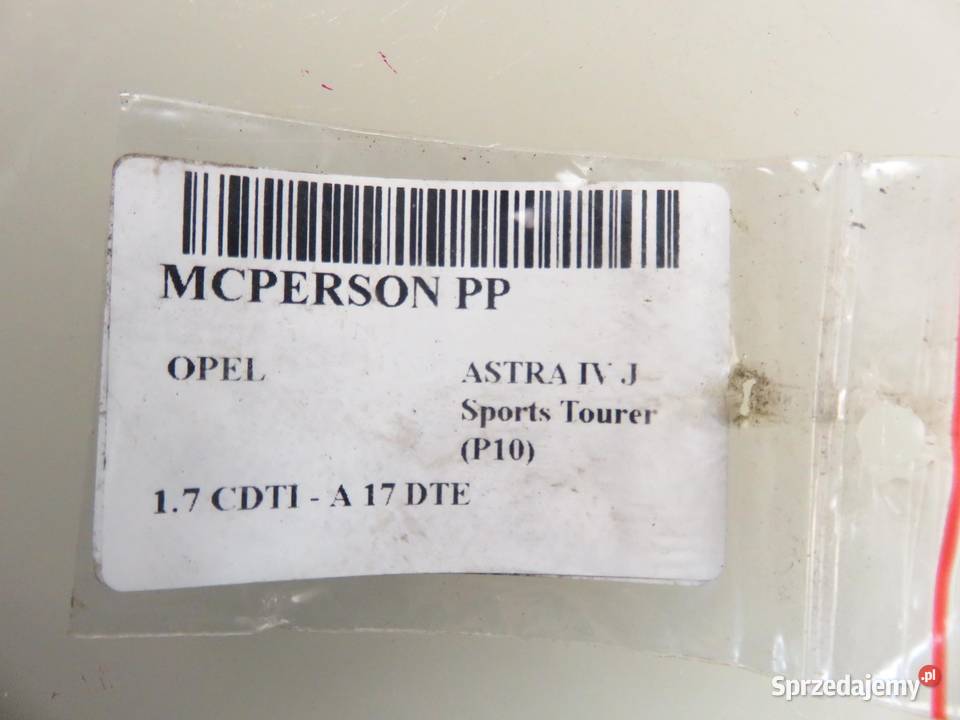 MCPERSON PRAWY PRZEDNI OPEL ASTRA J 17 CDTI osobowe