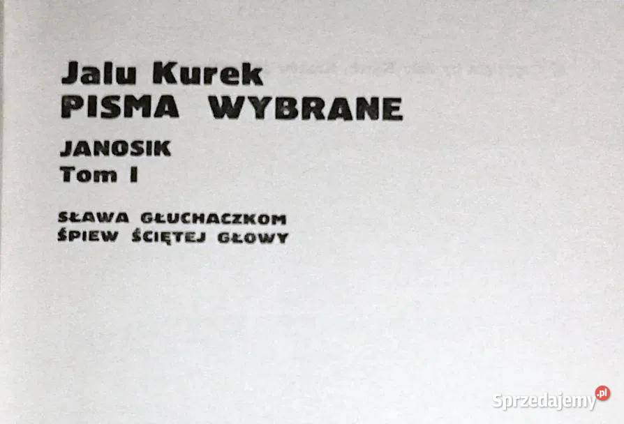 Janosik Tom 1 i 2 Jalu Kurek Chełm