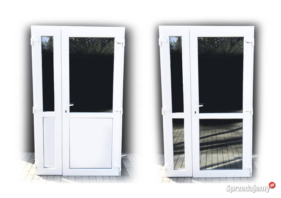 Dwuskrzydłowe drzwi 150x210 białe ręki Inowrocław