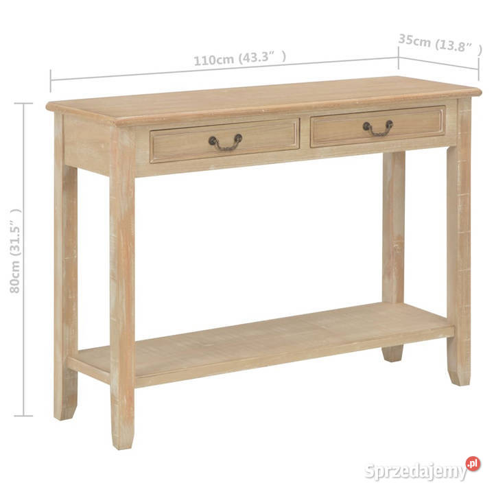 Stolik konsola 110 x 35 x 80 drewniany WM249904 Warszawa