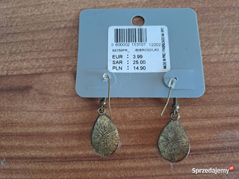 Parfois Kolczyki łza czarne łezka łezki łzy Warszawa sprzedam