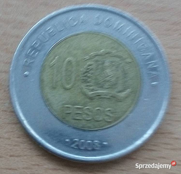 DOMINIKANA10 PESOS2008 r MELLA Numizmatyka Legionowo