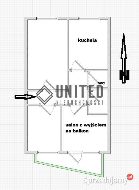 Niedźwiedziej Balkon Rozkład 2stronne 55m2 Wrocław