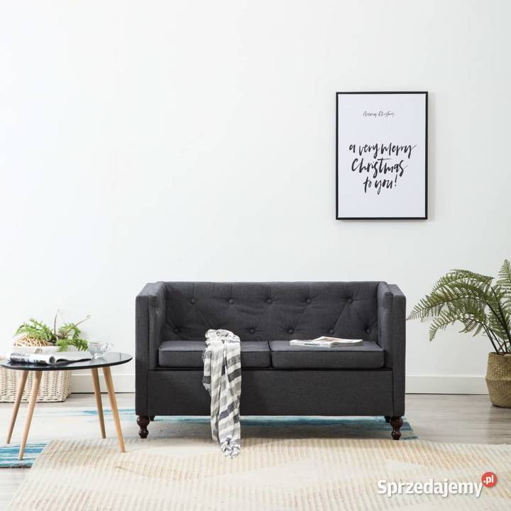 vidaXL Sofa 2-osobowa w stylu Chesterfield, 247162