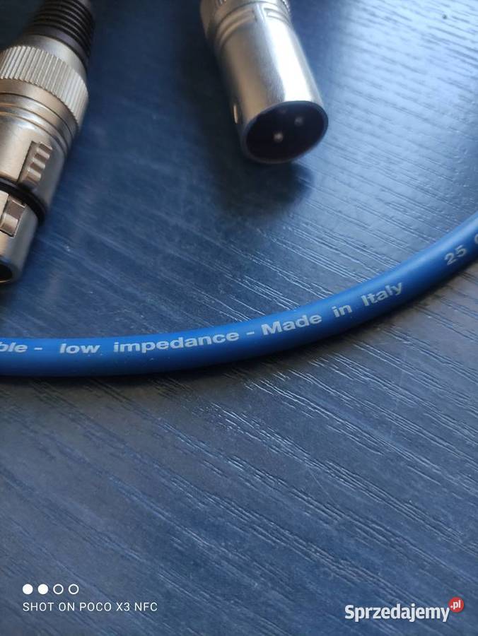 Kabel mikrofonowy XLR 2m Made in Italy Piaseczno