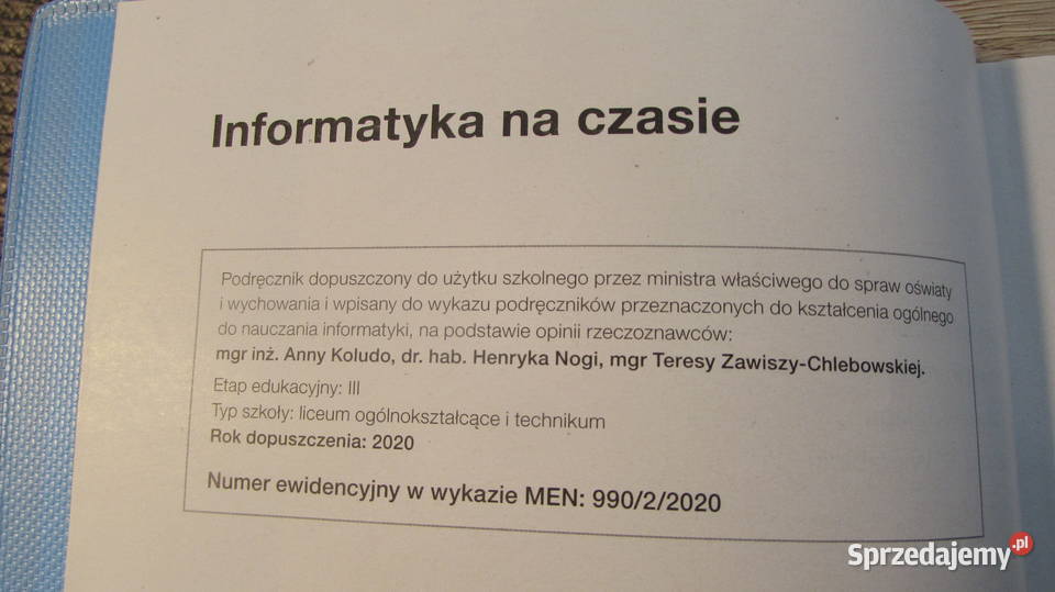 Podręcznik Informatyka na czasie 2 zakres miękka Kraków
