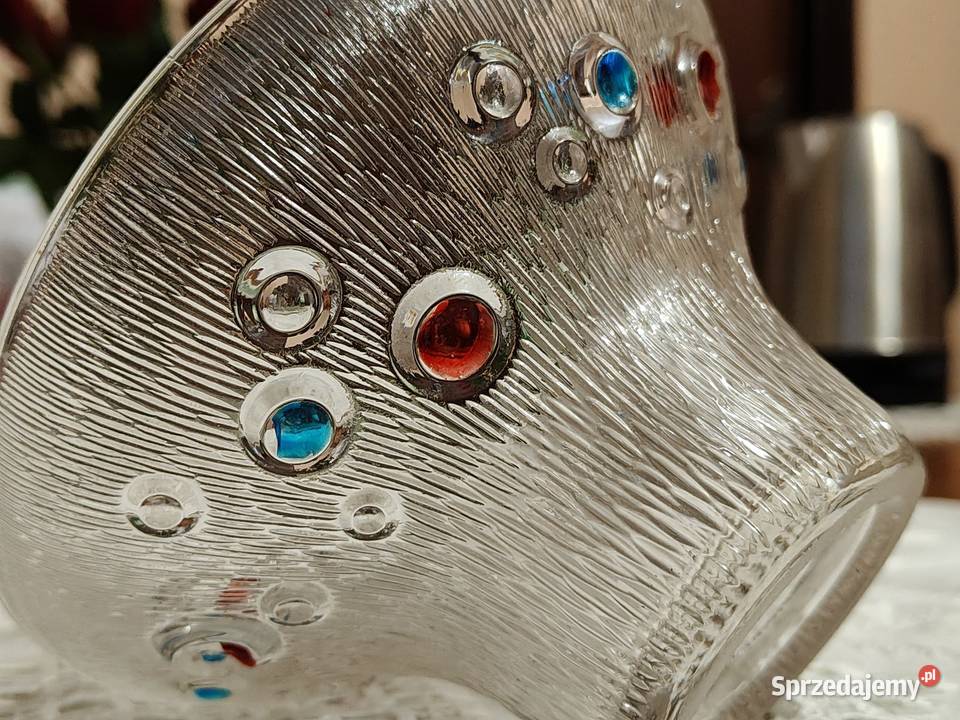 Świecznik szkło PRL