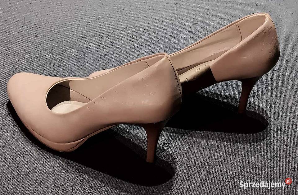 Szpilki na platformie MDaszyński skóra ekologiczna Czółenka