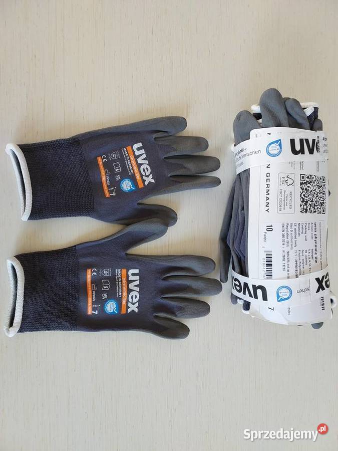 10 par Rękawice robocze Uvex różne ilości