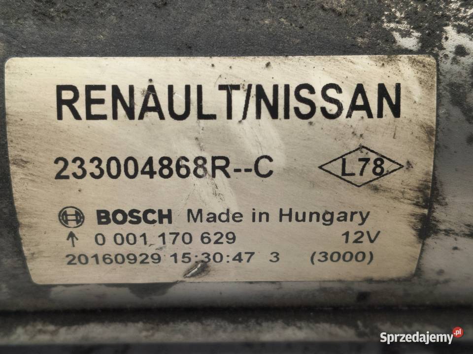 ROZRUSZNIK Renault Kadjar 15 DCI bosch