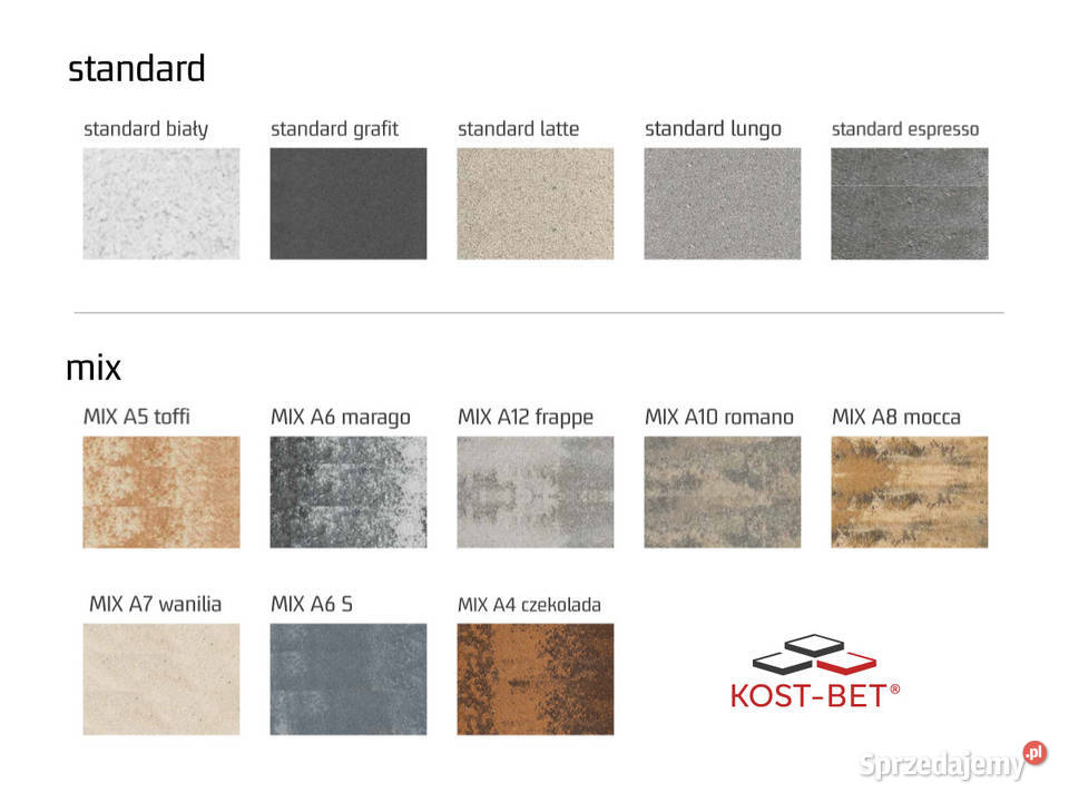 Bloczki gładkie ogrodzeniowe ROYAL KOST BET Straszyn